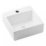 Imagem de Kit 2 Cubas de Apoio 35x35cm com Mesa Basic Q6 Celite Branco