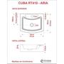 Imagem de Kit 2 Cubas para Banheiro Rt41w Retangular Aria Compace