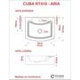 Imagem de Kit 2 Cubas para Banheiro Rt41w Retangular Aria Compace