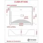 Imagem de Kit 2 Cubas para Banheiro Rt49w Retangular Compace