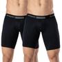 Imagem de Kit 2 cuecas boxer long leg anti assadura comprida corrida treino academia