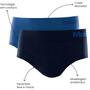 Imagem de Kit 2 Cuecas Masculinas Slip Elástico Microfibra Basic 711.03 Mash Azul