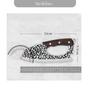 Imagem de Kit 2 Cutelo Inox Artesanal Cozinha Churrasco Faca Profissional 3 em 1 Cabo Madeira Descamador Peixe