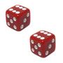 Imagem de Kit 2 Dados 6 Lados Vermelho 26x26x26 mm - Ludens Spirit