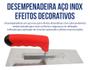 Imagem de Kit 2 Desempenadeira Aço Inox Efeito Marmorato Decorativo