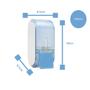 Imagem de Kit 2 Dispenser Saboneteira Álcool Gel Compacto Azul P Salão
