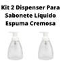 Imagem de Kit 2 Dispensers Líquido Porta Sabão Espuma Cremosa 300ml