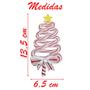 Imagem de Kit 2 Enfeite Pendente Para Árvore De Natal Pinheirinho Rosa 13,5cm