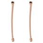 Imagem de Kit 2 Engate Mangueira Flexível Rose Trançado Aço Inox 30Cm