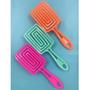Imagem de Kit 2 Escovas para cabelo raquete hair quadrada flexível multiuso