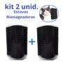 Imagem de Kit 2 Escovas Tira Pelos Coçador Com Catnip Erva Para Gato Pet 
