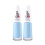 Imagem de Kit 2 Esmalte para Unhas Cremoso Cor Discreta Azul 8ml Guga