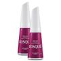Imagem de Kit 2 Esmalte Risqué Rosas Cremoso Léo Mandou Flores 8ml