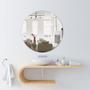 Imagem de Kit 2 Espelhos De Vidro Redondo Lapidado 40x40cm Para Quarto Sala Banheiro Cozinha