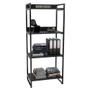 Imagem de Kit 2 Estante Livreiro Prisma Estilo Industrial 60cm 4 Prateleiras C08 Preto Onix - Mpozenato