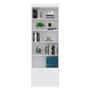 Imagem de Kit 2 Estantes Livreiro 2 Gavetas e 5 Prateleiras Fancy Q01 Branco- Mpozenato