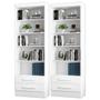 Imagem de Kit 2 Estantes Livreiro 2 Gavetas e 5 Prateleiras Fancy Q01 Branco- Mpozenato