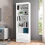 Imagem de Kit 2 Estantes Livreiro 2 Gavetas e 5 Prateleiras Fancy Q01 Branco- Mpozenato