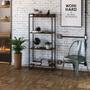 Imagem de Kit 2 Estantes Multiuso Industrial 4 Prateleiras Areta 145x60cm C01 Carvalho Dark - Lyam Decor