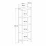 Imagem de Kit 2 Estantes para Livros Altas Industrial Aço 5 Prateleiras 187cmx60cm Active Yescasa
