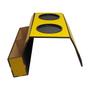 Imagem de Kit 2 Esteira para Braço de Sofá com Porta Copos e Controle Amarelo Rustico Mdf Madeira