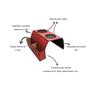 Imagem de Kit 2 Esteira para Braço de Sofá com Porta Copos e Controle Vermelho Rustico Mdf Madeira
