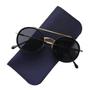 Imagem de Kit 2 Estojo Porta Óculos de Sol e Grau Case Azul Marinho Capinha Portatil Fino
