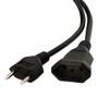 Imagem de Kit 2 Extensão Elétrica Prolongador Extensor de Cabo 2 Metros Bivolt 110v e 220v