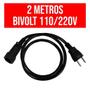 Imagem de Kit 2 Extensão Elétrica Prolongador Extensor de Cabo 2 Metros Bivolt 110v e 220v