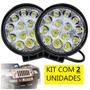 Imagem de Kit 2 Farol Led Redondo Milha 42w 14 Leds Off-road 12v/24v