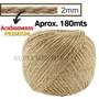 Imagem de Kit 2 Fio Cordão Barbante Rami 2mm Rolo 200g Sisal Aprox 180mts Para Artesanatos Convite Amarração