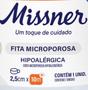 Imagem de Kit 2 Fita Cirúrgica Microporosa Branca 2,5cm X 10m  Missner