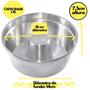 Imagem de Kit 2 Formas Bolo Pudim Padaria N 16 e N 18 Com Cone Em Aluminio
