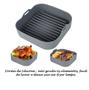 Imagem de Kit 2 formas cozimento quadrada fritadeira eletrica air fryer silicone 20,5cm  3,8l+