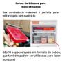 Imagem de Kit 2 Formas Gelo Silicone 15 Cubos Retangular Com Tampa Livre de BPA