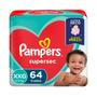 Imagem de Kit 2 FRALDAS PAMPERS SUPERSEC XXG COM 64 UNIDADES
