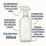 Imagem de Kit 2 Frascos Borrifador Spray Preto Pulverizador 500ml com Válvula Multiuso Transparente