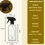 Imagem de Kit 2 Frascos Borrifador Spray Preto Pulverizador 500ml com Válvula Multiuso Transparente