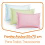 Imagem de Kit 2 Fronhas 100% Algodão180 Fios Capa de Travesseiro 50x70 cm Toque Suave Macio Alta Qualidade