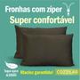 Imagem de Kit 2 Fronhas Avulsas Para Travesseiro Malha Lisa 100 Algodão Com Zíper Toque Macio, Hotel, Pousada