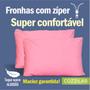 Imagem de Kit 2 Fronhas Avulsas Para Travesseiro Malha Lisa 100 Algodão Com Zíper Toque Macio, Hotel, Pousada