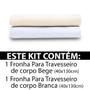 Imagem de Kit 2 Fronhas De Travesseiro De Corpo Percal 180 Fios 130x40cm - BF Colchões