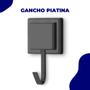 Imagem de Kit 2 Ganchos Cabide Suporte Porta Toalha de Rosto de Parede Banheiro 3M Sem Furo Preto Black Arthi