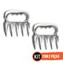 Imagem de Kit 2 Garra De Urso Para Churrasco Alumínio Polido Premium
