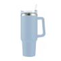 Imagem de Kit 2 Garrafa Térmica Copo Inox com Canudo Quencher 1200ml com Alça