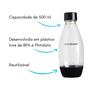 Imagem de Kit 2 Garrafas 500ml SodaStream Água com Gás Vai à Lava-Louças Preto