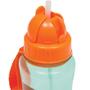 Imagem de Kit 2 garrafinhas infantil 400 ml buba com 2 canudos extra reposição retrátil silicone