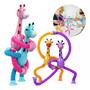 Imagem de Kit 2 Girafas Melman com Luz de LED Brinquedo Infantil Tubos coloridos Brinquedos para Crianças