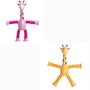 Imagem de Kit 2 Girafas Pop It Tubo Led Brinquedo De Puxar Colorido MENINA