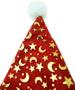 Imagem de Kit 2 Gorro Touca Papai Noel Enfeite Natal Luas E Estrelas